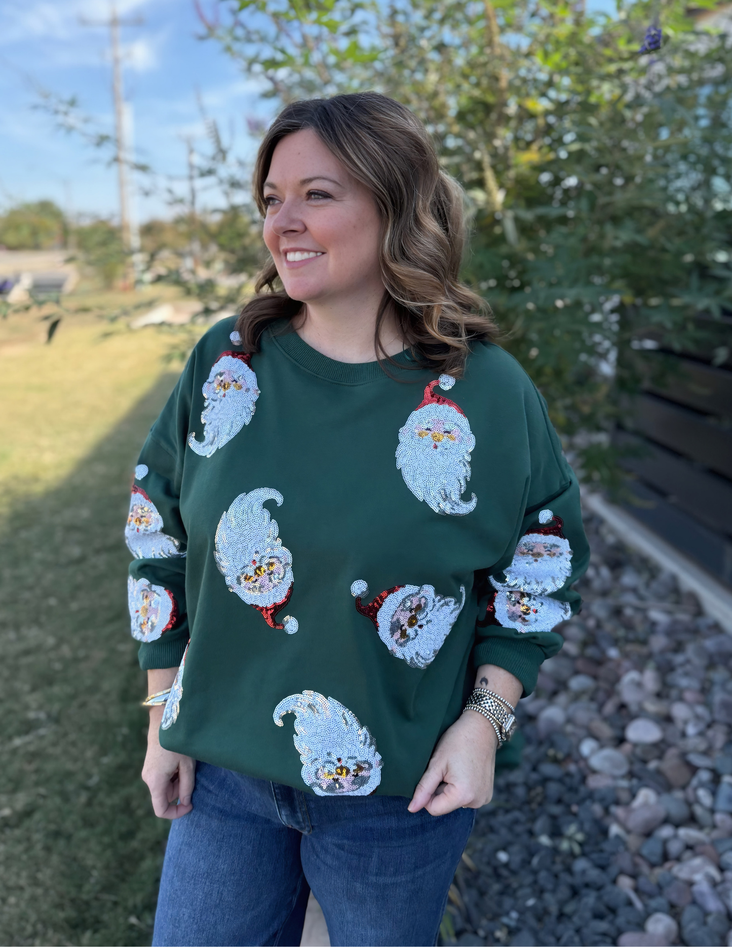 Sequin Santa Sweatshirt