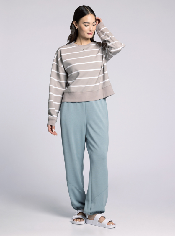 Martina Top- Mushroom Stripe