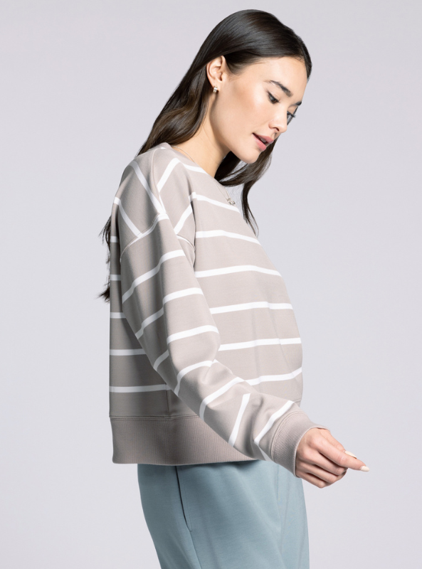 Martina Top- Mushroom Stripe