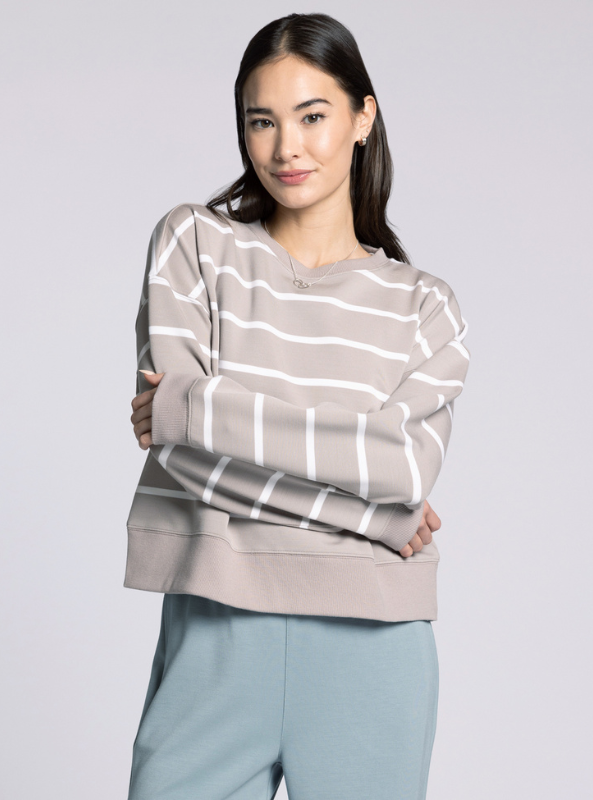 Martina Top- Mushroom Stripe