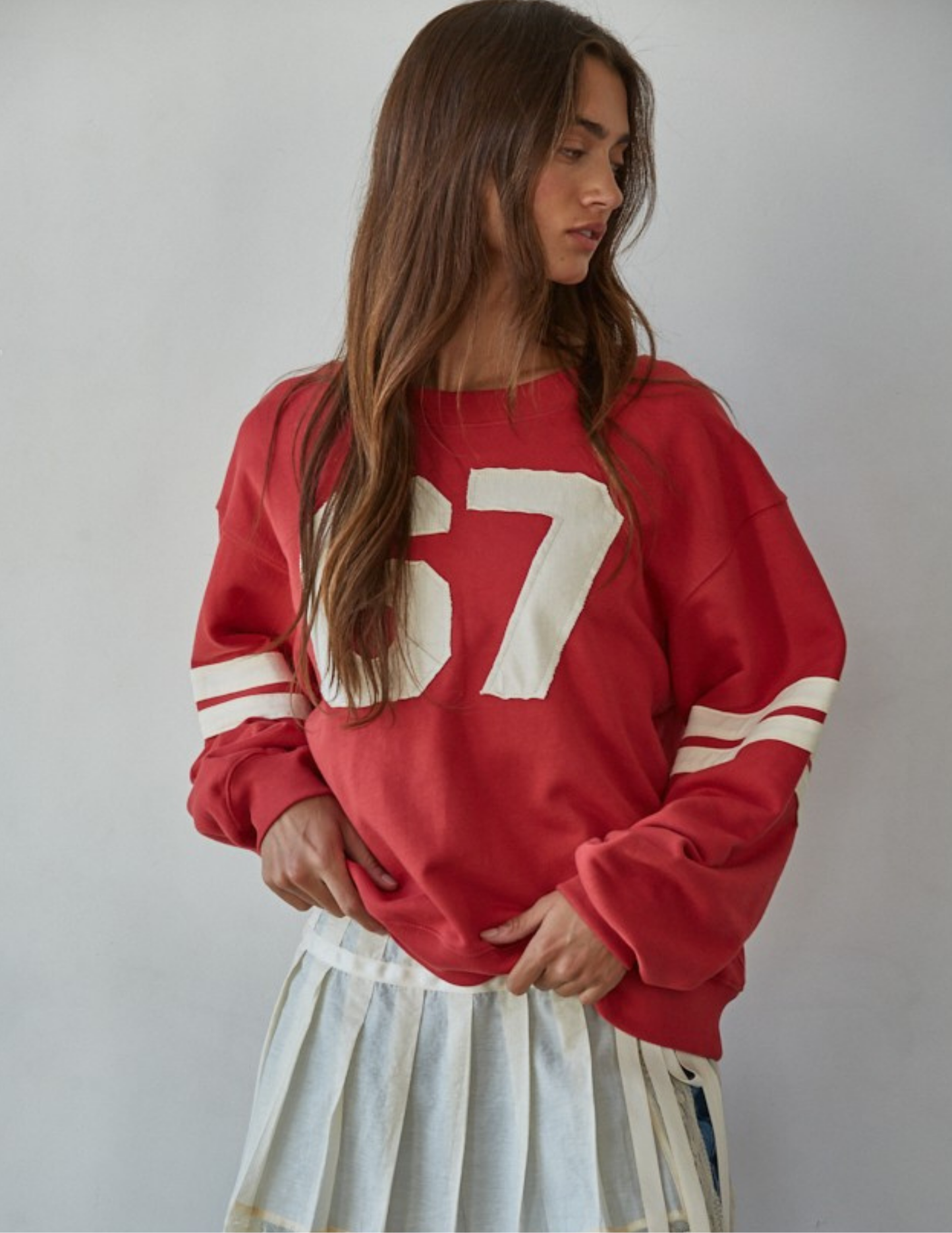 Varsity 67 Pullover- Dusty Red