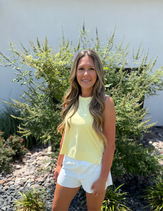 Rhone Apparel- Serene Tank- Yellow Dawn - Tres Chic Boutique