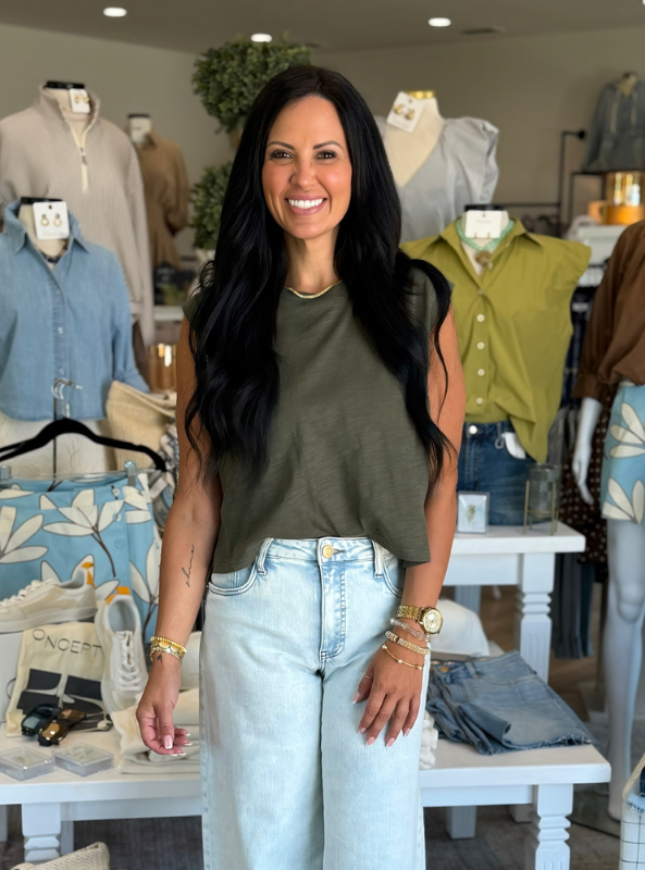 Tatum Tee- Olive