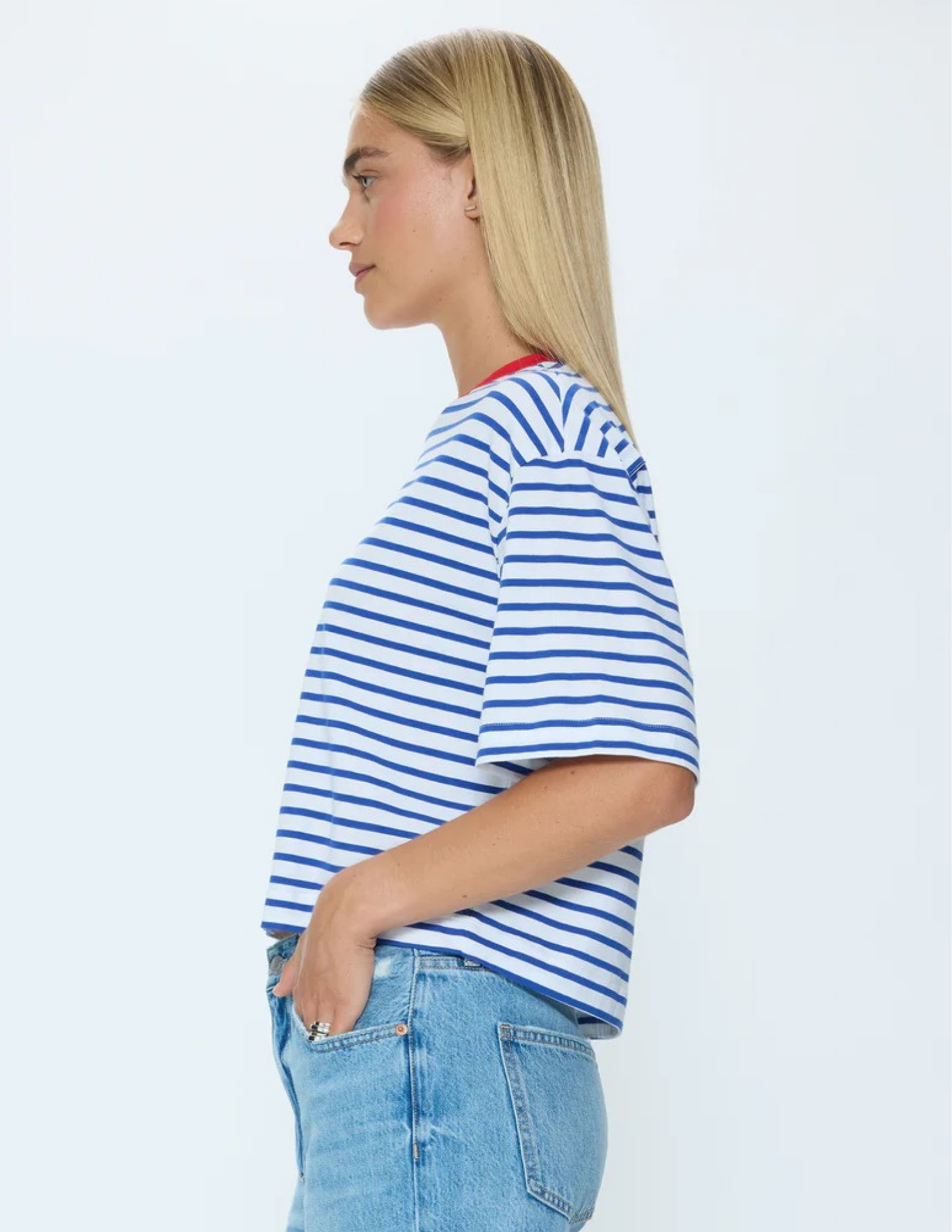 Pistola- Mae Cropped Tee- Maritime Red