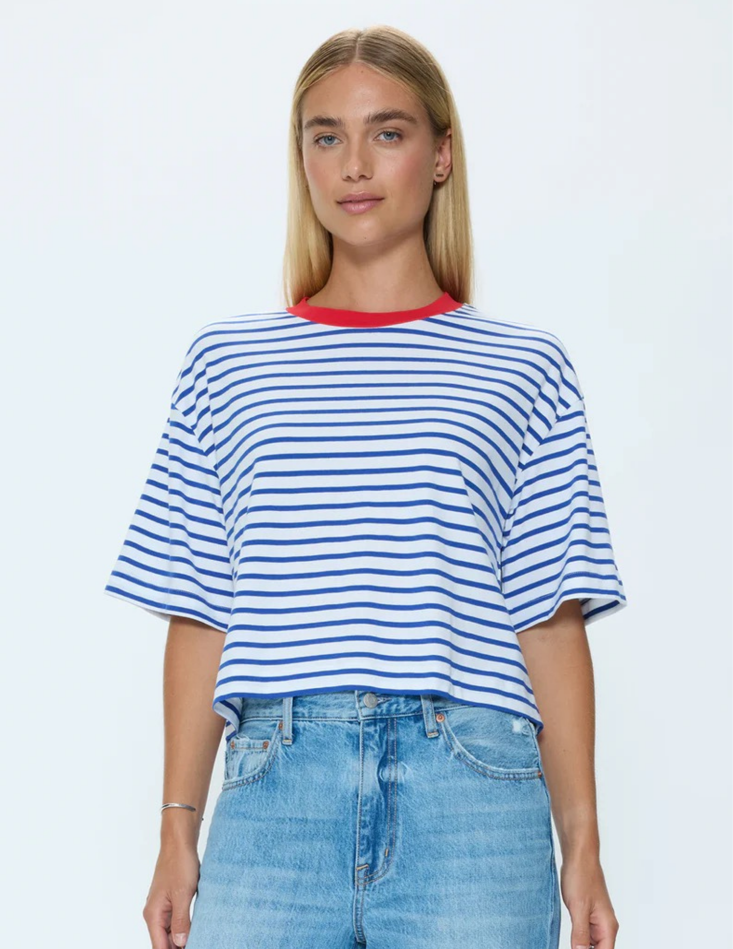 Pistola- Mae Cropped Tee- Maritime Red