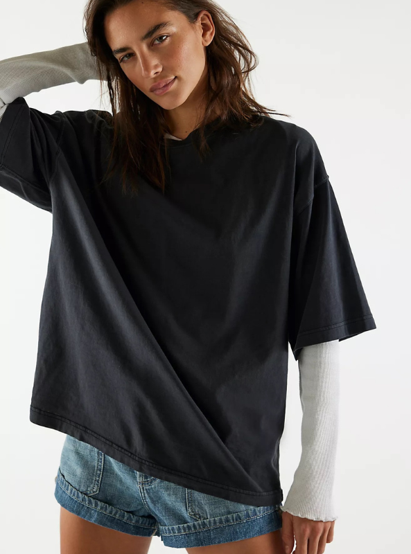Free People | We The Free Perfect Oversized Tee- Black