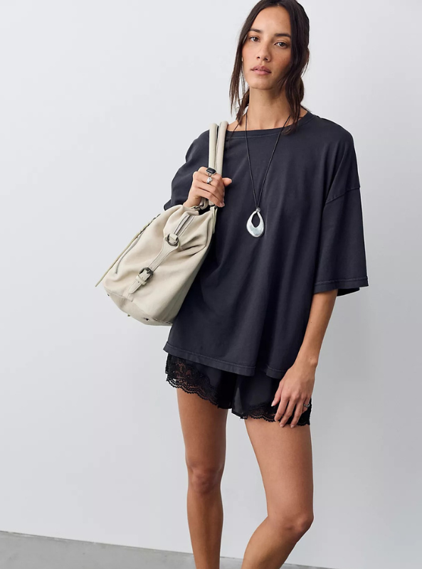 Free People | We The Free Perfect Oversized Tee- Black