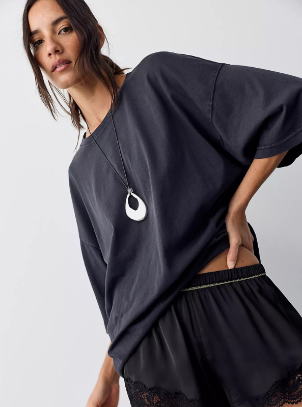 Free People | We The Free Perfect Oversized Tee- Black