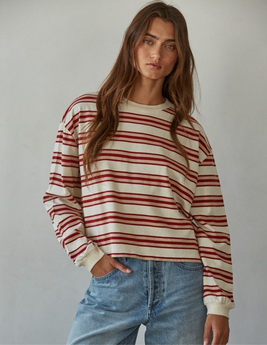 Post Play Striped Long Sleeve