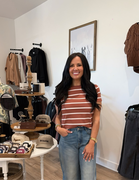 Asher Tee- Brown and White