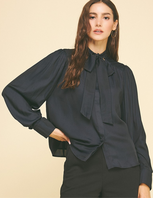 All Business Button Down Top- Ink
