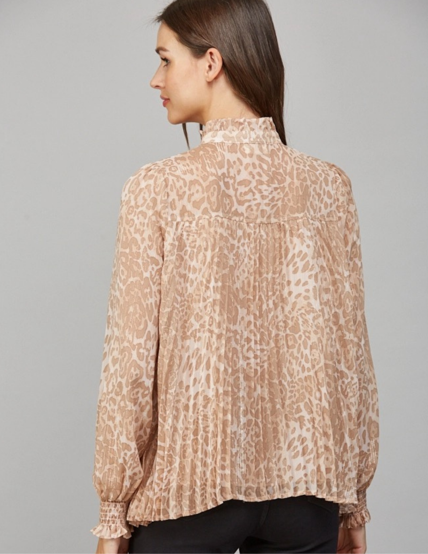 Animal Print Chiffon Top