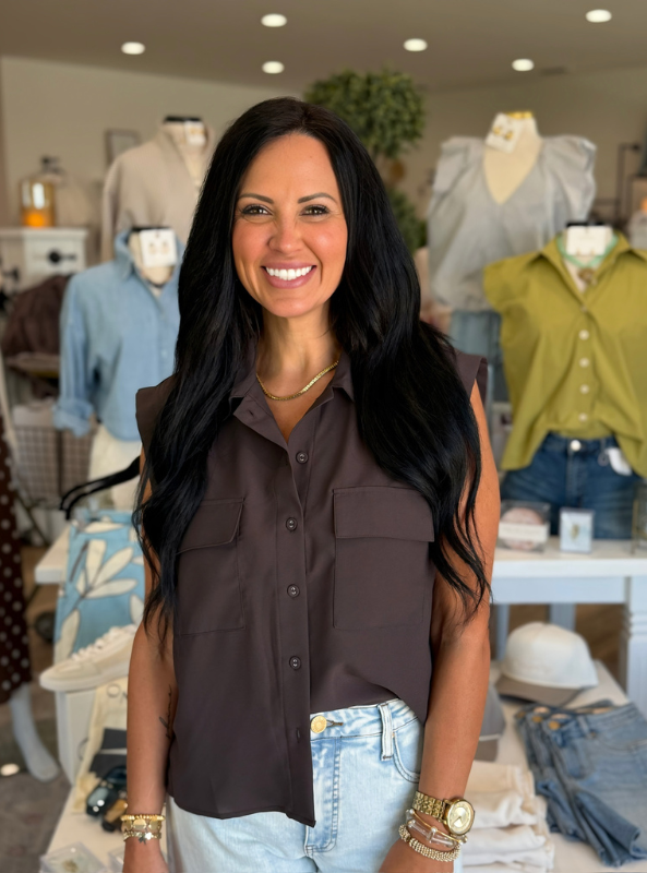 Cecily Utility Top- Espresso