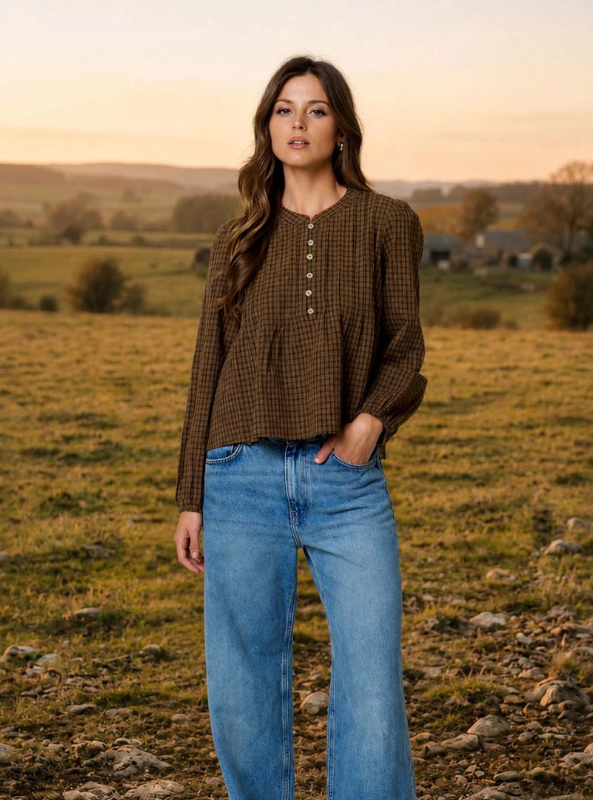 Corinne Top- Brown