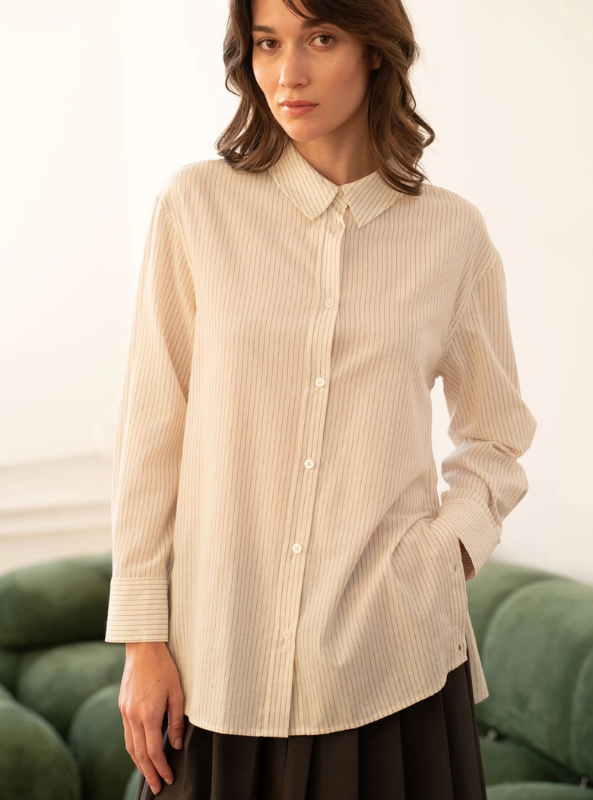 Cotton Button Down Top - Tres Chic Boutique