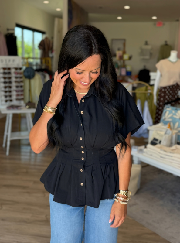 Evelyn Blouse-Ash Black