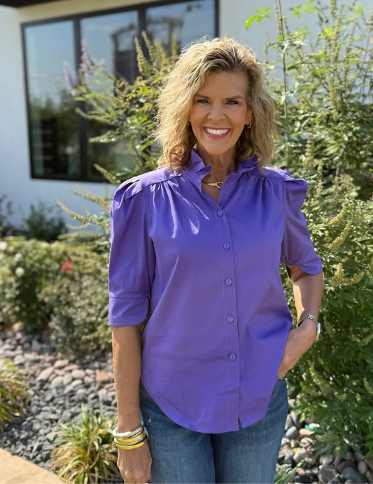 Jodie Purple Top - Tres Chic Boutique