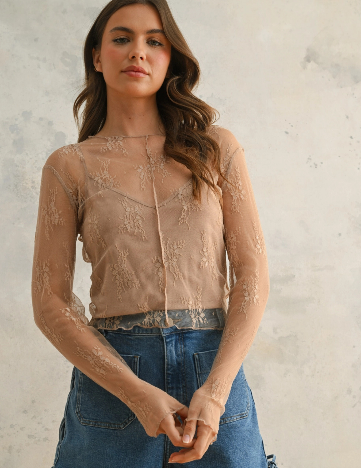 Lace Long Sleeve Top