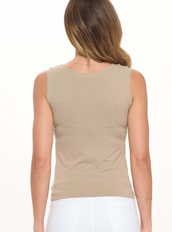 OS-Light Mocha Seamless Tank - Tres Chic Boutique