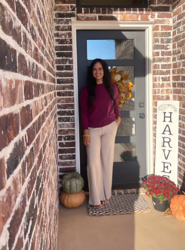 Magenta Crew Neck Sweater - Tres Chic Boutique