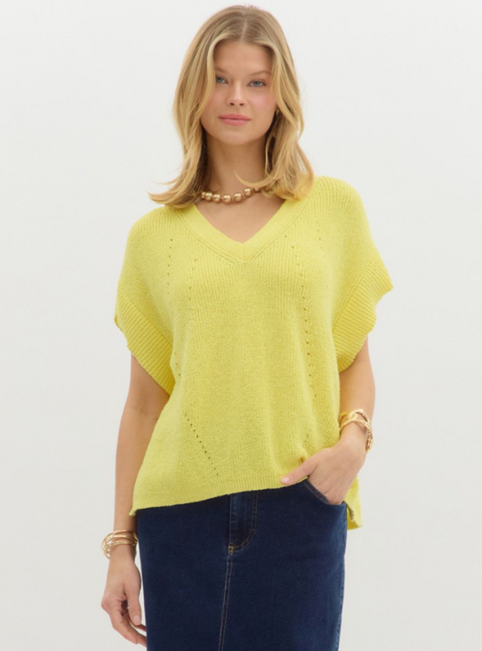 Neon Yellow Summer Sweater