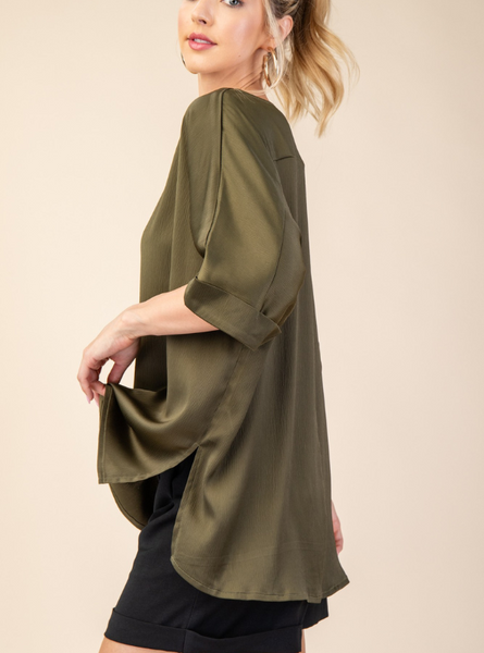 Olive Top - Tres Chic Boutique