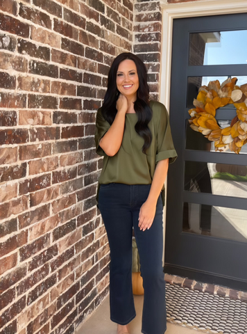 Olive Top - Tres Chic Boutique