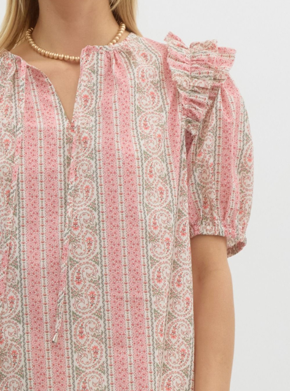 Pink Pattern Top