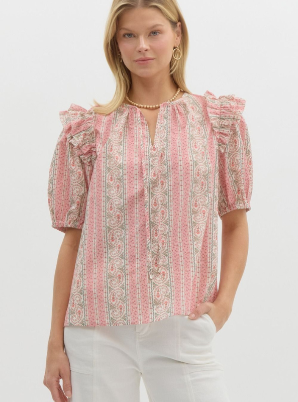 Pink Pattern Top