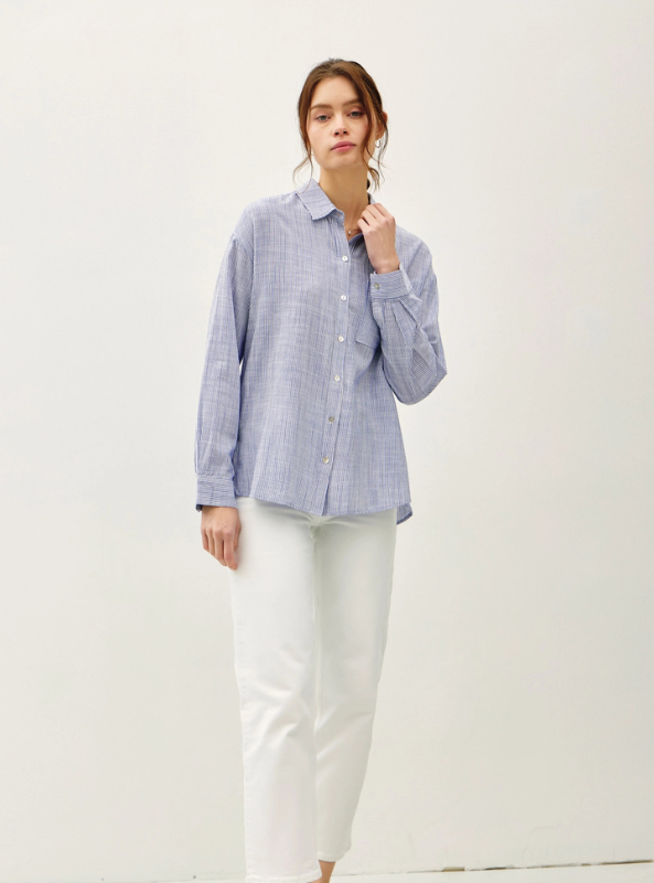 Pinstripe Button Down Shirt