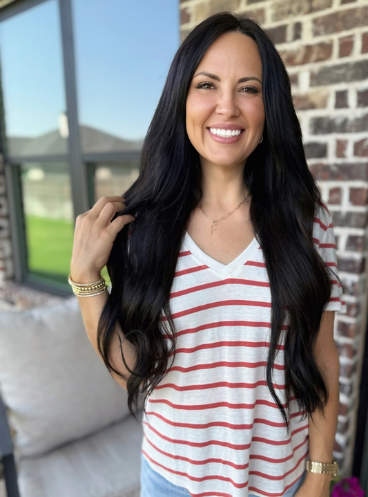 Relaxed Fit Striped Top