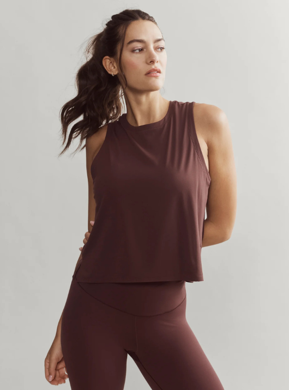 Rhone Apparel- Serene Tank- Brown Berry