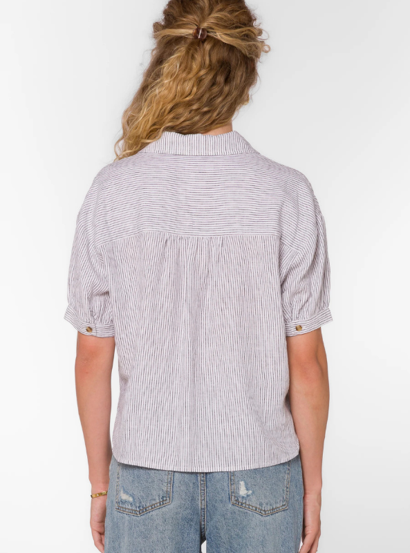 Selena Black Stripe Top