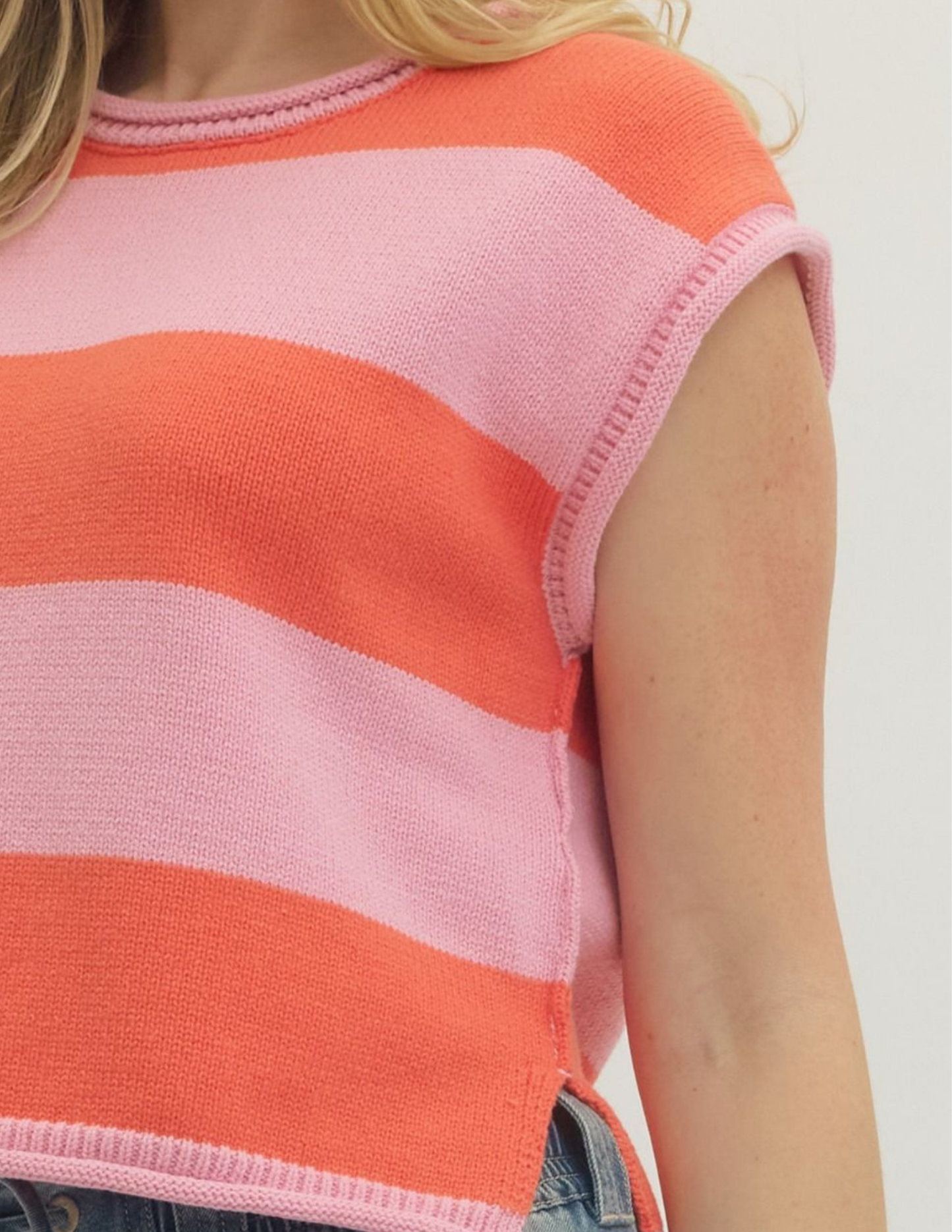 Striped Cap Sleeve Top