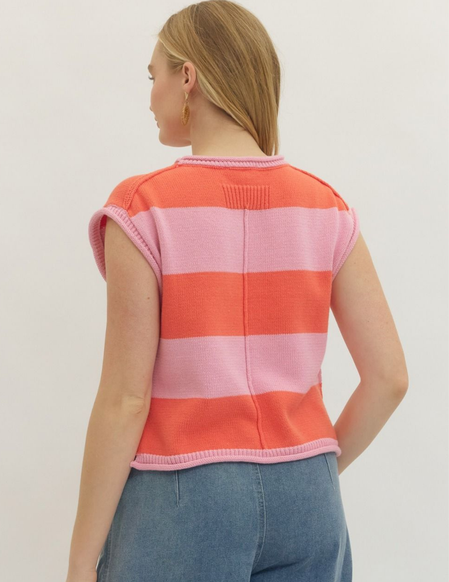 Striped Cap Sleeve Top