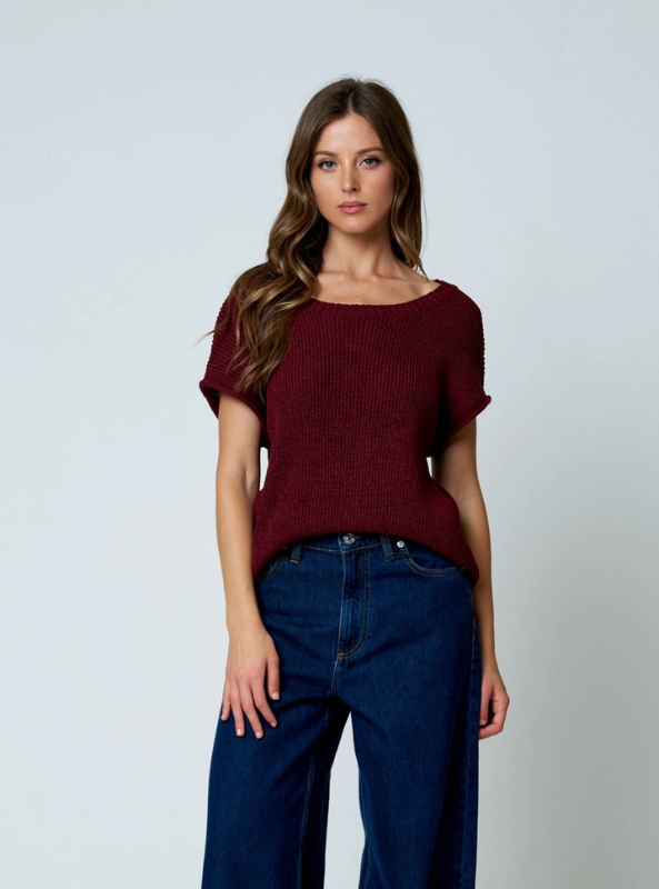 The Colette Top- Burgundy