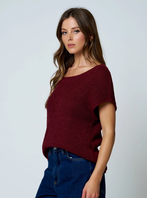 The Colette Top- Burgundy