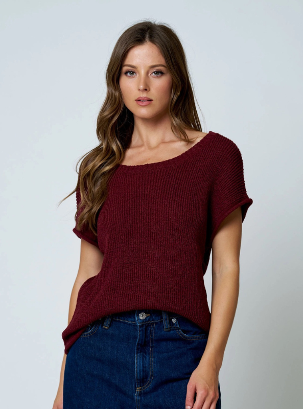 The Colette Top- Burgundy