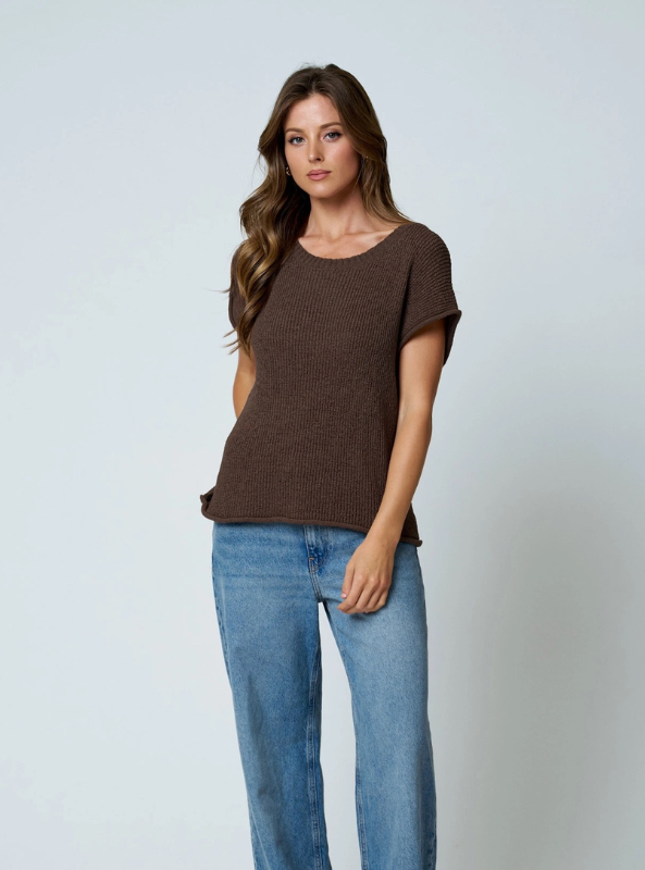 The Colette Top- Chocolate Brown
