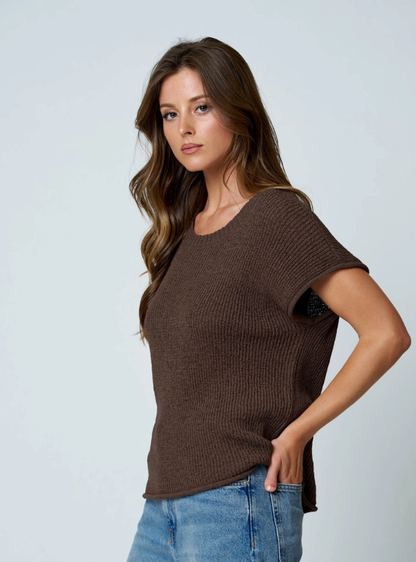 The Colette Top- Chocolate Brown