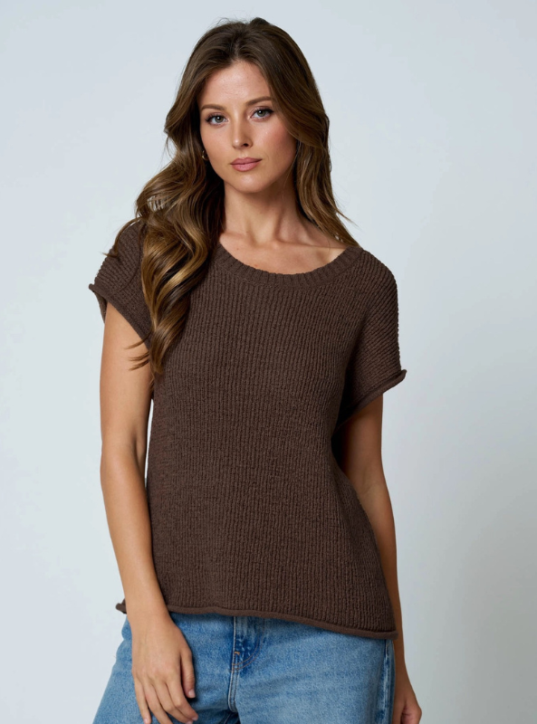 The Colette Top- Chocolate Brown