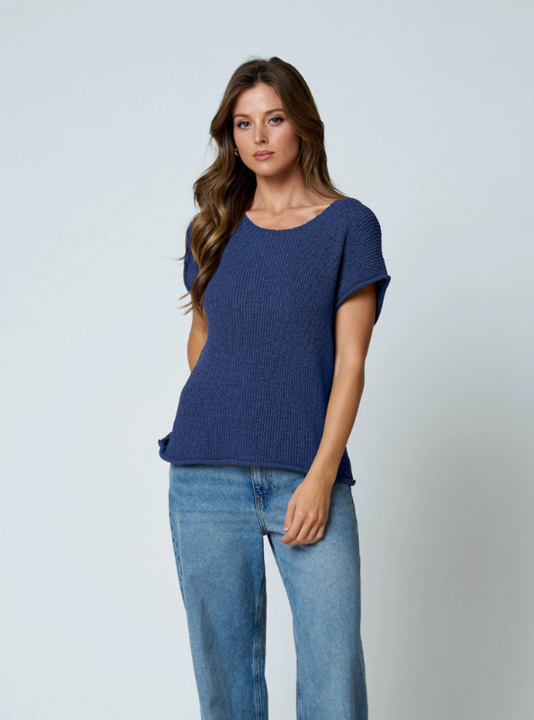 The Colette Top- Navy