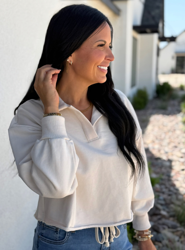 The Winslow Pullover- Beige