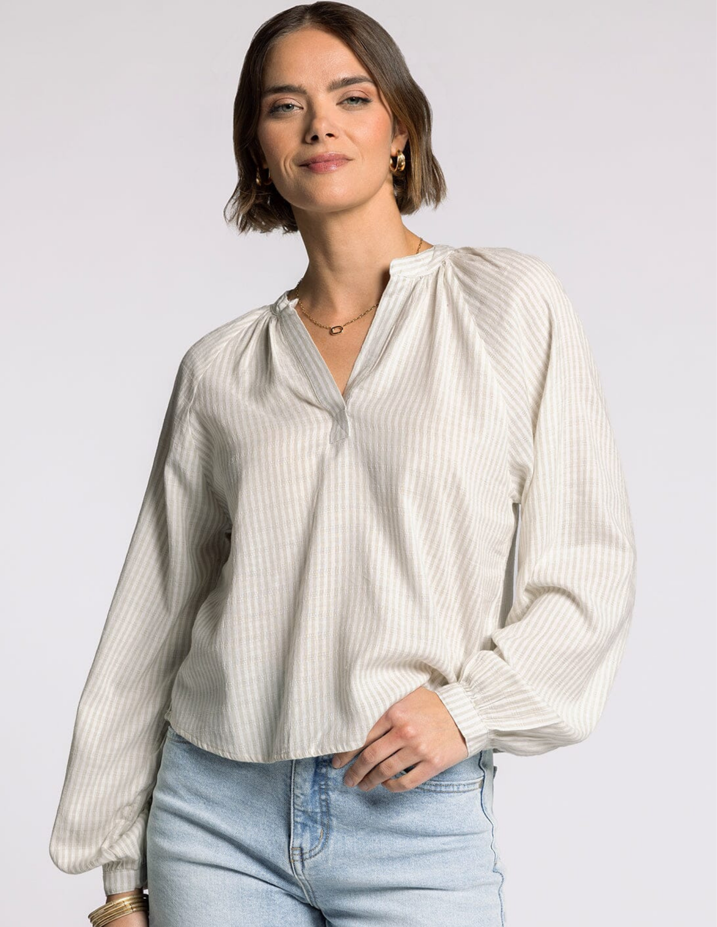 Bethany Top- Sage Ivory