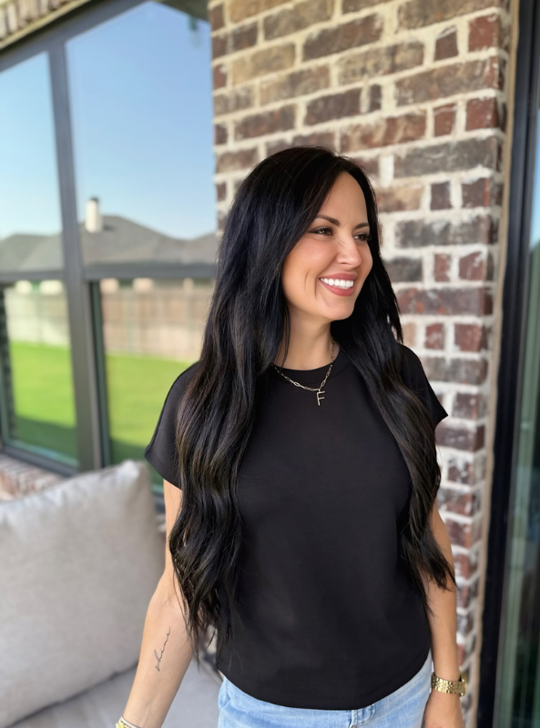Gabriella Top- Black - Tres Chic Boutique