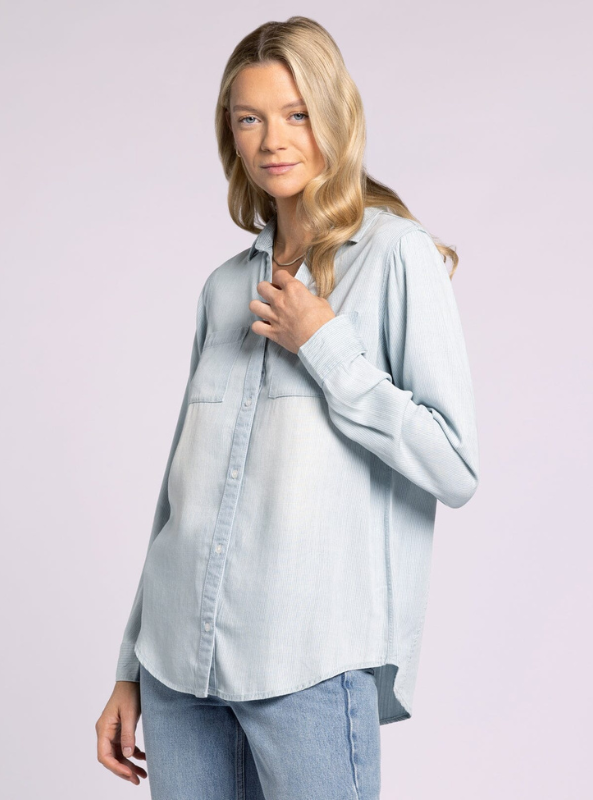 Ginger Denim Top- Mia Wash