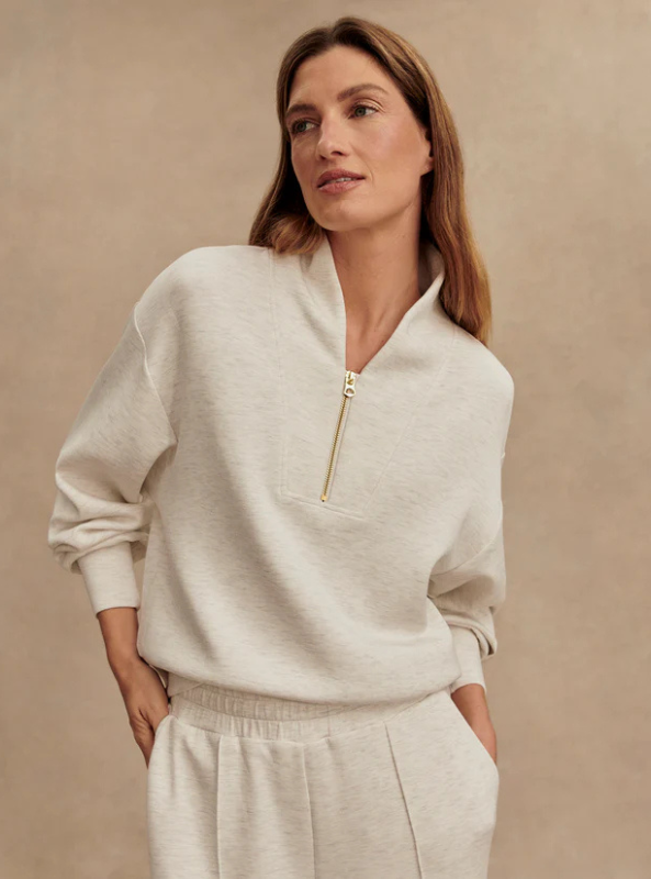 Varley- Davidson Sweat- Ivory Marl