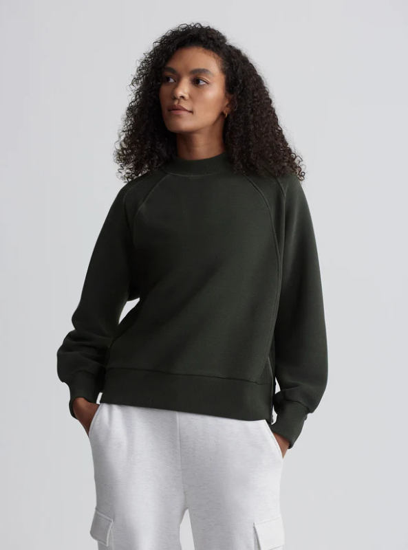 Varley- Goulding Sweat- Dark Resin Green